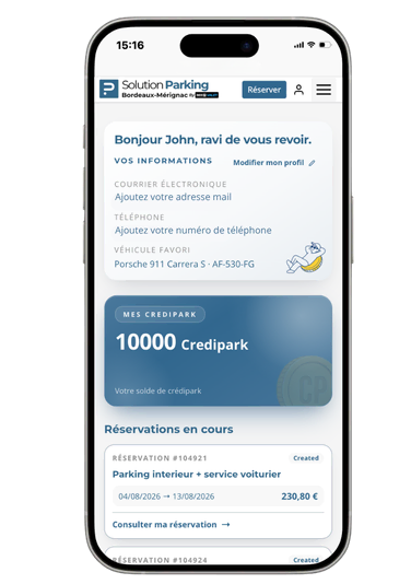 interface compte client credipark programme de fidelite solution parking bordeaux